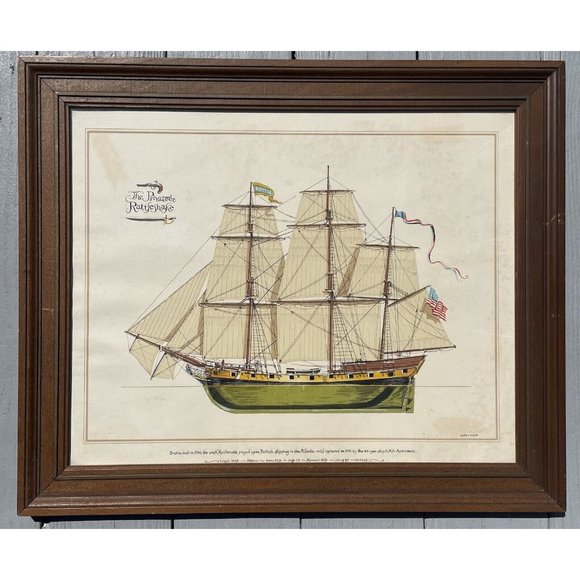 The Privateer Rattlesnake by Joseph A. Phelan - Vintage Nautical Wall Art Print - Picture 3 of 16